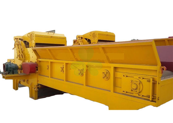 Chiny Yellow Wood Sawdust Machine, Heavy Duty Wood Chipper Machine 5,5 kW dostawca